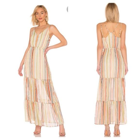 Jack by BB Dakota Dresses & Skirts - Jack By Bb Dakota Tiered Striped Maxi Dress Size M